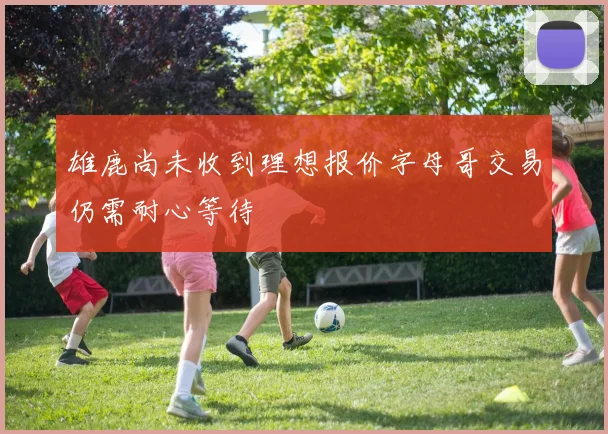 雄鹿尚未收到理想报价字母哥交易仍需耐心等待